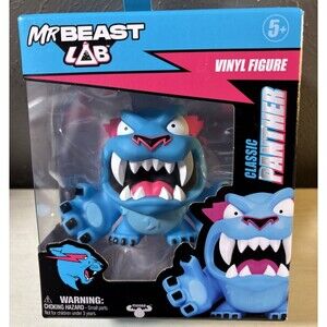 Rare Chase Mr Beast Lab Classic Panther Blue Vinyl Figure Game TikTok USA SEALED